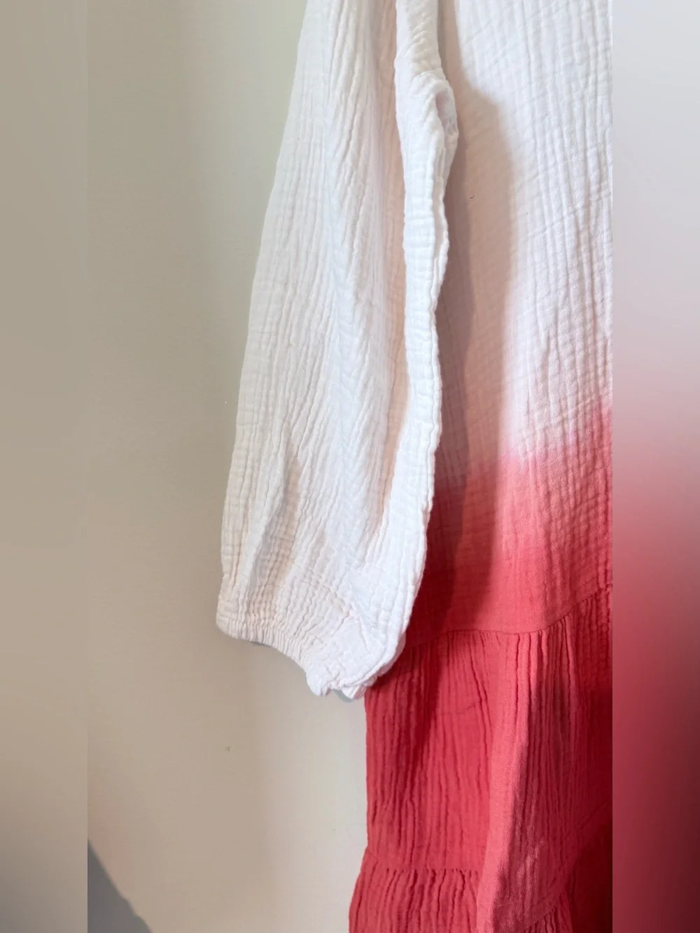 NWT YANA K DRESS COTTON OMBRÉ COLOR VACATION TRAVEL CASUAL WOMEN L COMFORT
